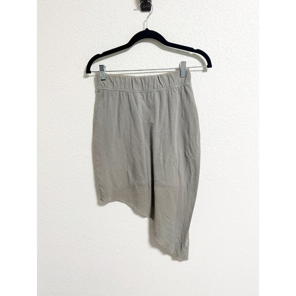 Frank & Eileen Tee Lab Asymmetric Midi Skirt Raw Hem Made In USA Green Small‎